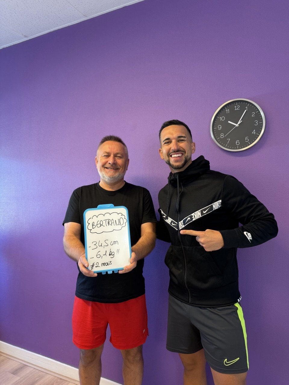 Bertrand et Robin au club, avec le bilan des progrès de Bertrand